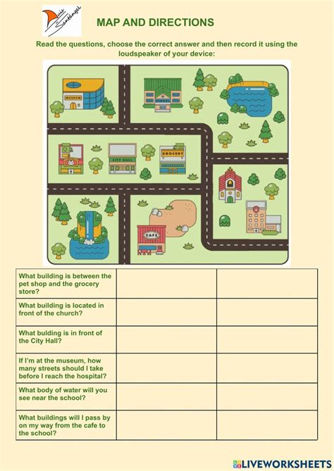 Maps Interactive worksheet