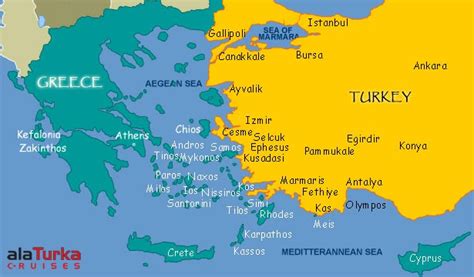 Map Of Turkey And Greece