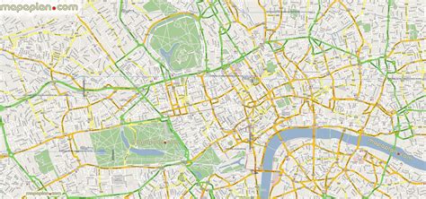 VINYL Central London Street Map Large size 1.2m d x 1.67m w