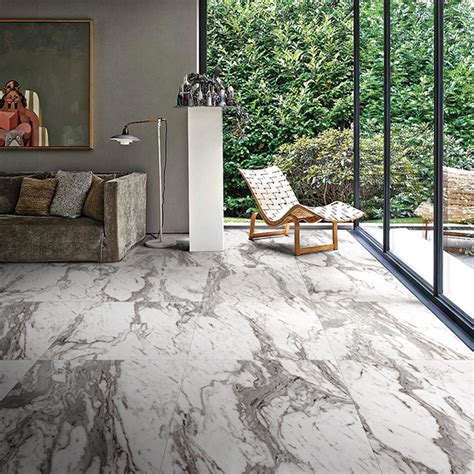 TrafficMASTER Grey Marble 12 in. Width x 12 in. Length x 0.080 in. Thick Peel and Stick Vinyl