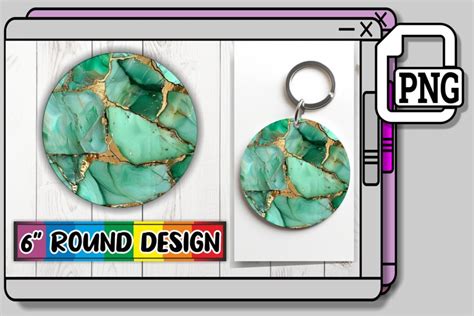 Download Marble Design Round Keychain Creativefabrica DXF Files