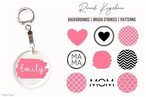 Download Marble Design Round Keychain Cricut SVG DXF Files