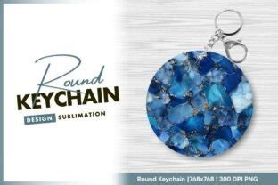 Download Marble Design Round Keychain Printable
