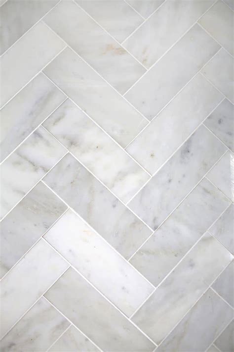 Marble Herringbone Tile
