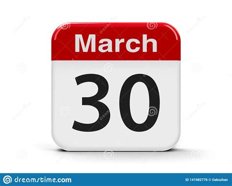 March 30th Calendar