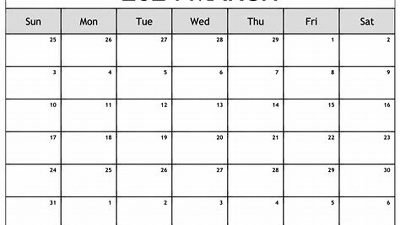 March Calendar 2024 Printable Wikibooks