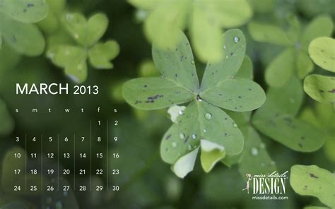 March Desktop Calendar