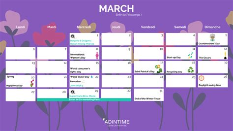 March Marketing Calendar