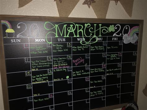 March Whiteboard Calendar Ideas