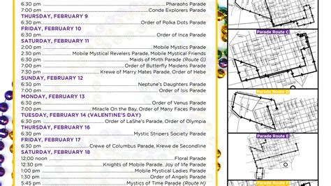 Mardi Gras Calendar