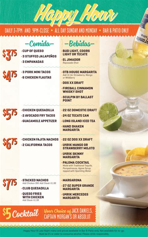 MENU – Margarita Factory Beaverton