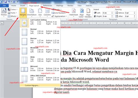 Cara Mengubah Margin dari Inch ke Cm di Microsoft Word