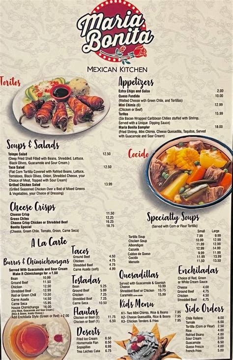 Discover the Mouthwatering Maria Bonita Mexican Kitchen Menu!