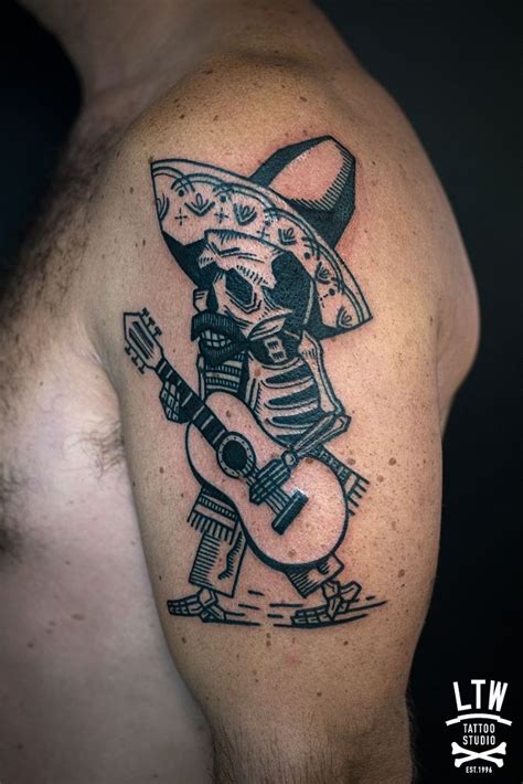 Mariachi Skeleton Tattoo