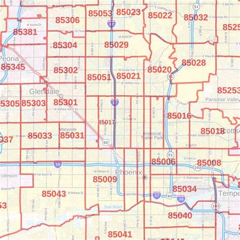 Maricopa Zip Code Map, Arizona Maricopa County Zip Codes