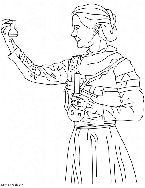 Marie Curie Coloring Page