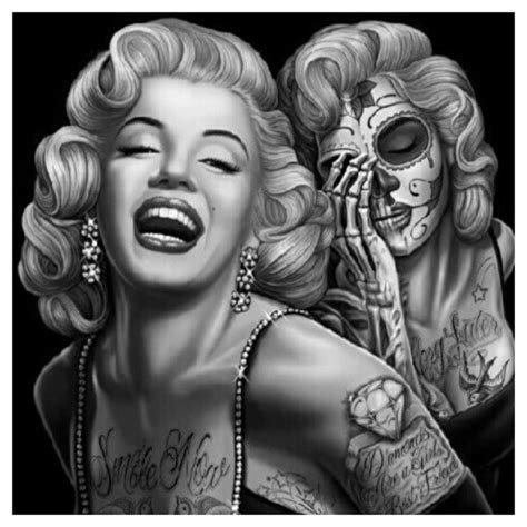 Day of the dead Marilyn Monroe tattoo by Jamie Marilyn