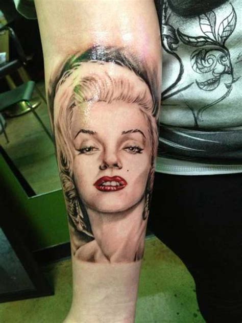 Marilyn Monroe tattoo macko. Back tattoos for guys