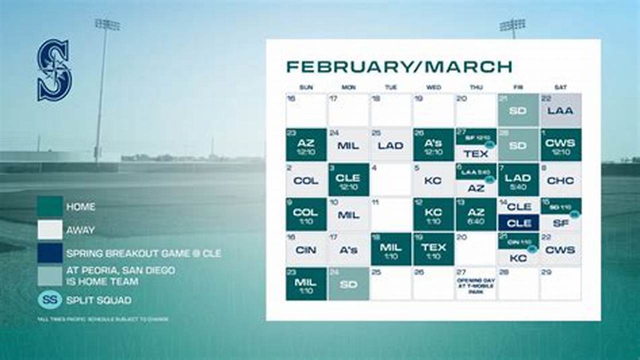 Mariners Spring Training 2025 Tickets