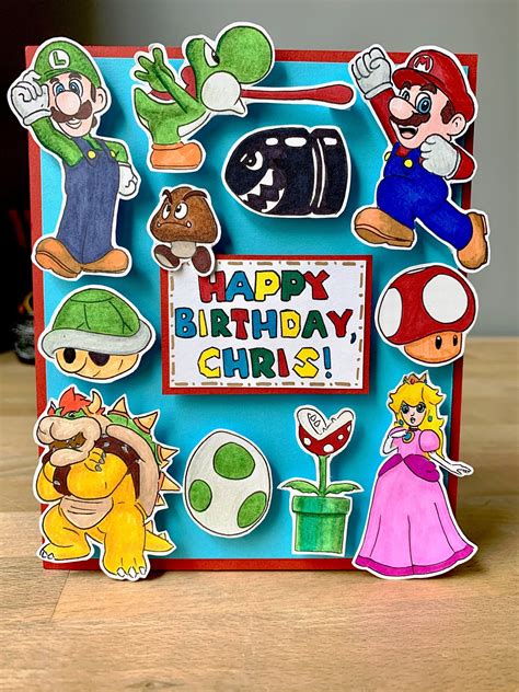 Mario Birthday Cards Printable