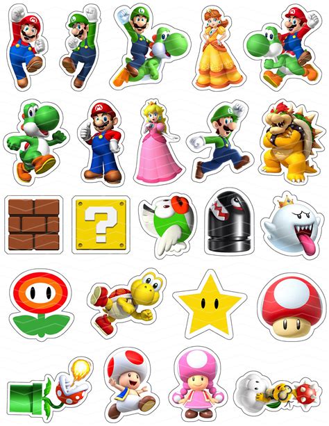 Mario Cupcake Toppers Printable