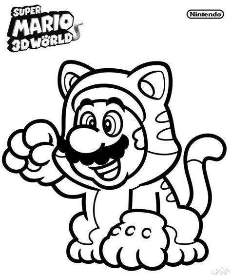 Mario 3d World Coloring Pages