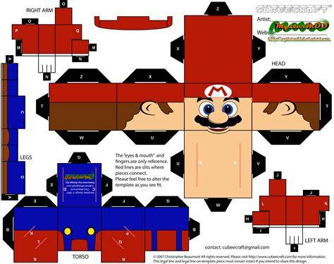 Mario 64 Papercraft Templates