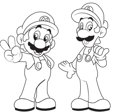 Mario Brothers Printable Coloring Sheets