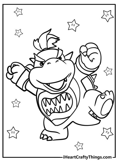 Mario Coloring Pages Bowser Jr
