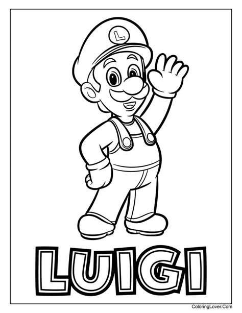 Mario Coloring Pages Luigi