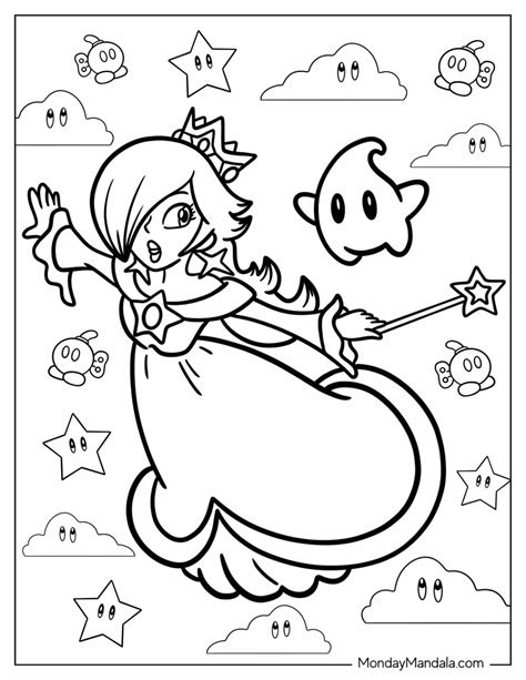 Mario Coloring Pages Rosalina