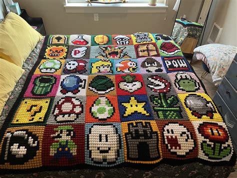 Mario Crochet Blanket Pattern Free
