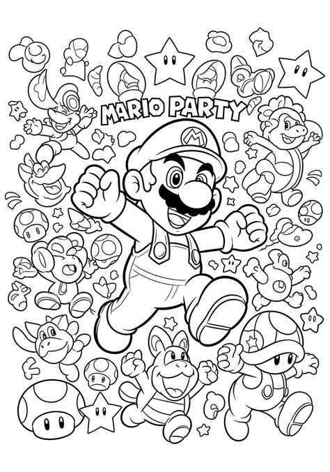 Mario Party Coloring Pages
