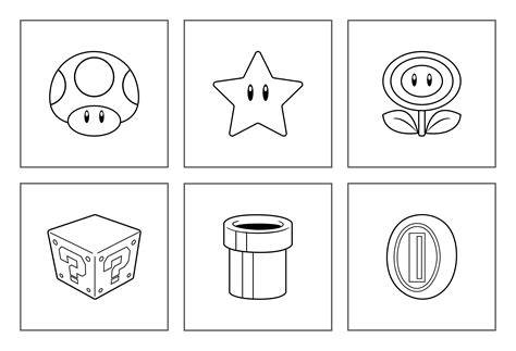 Mario Power Ups Coloring Pages