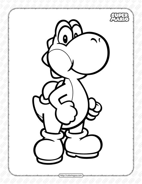 Mario Yoshi Coloring Pages