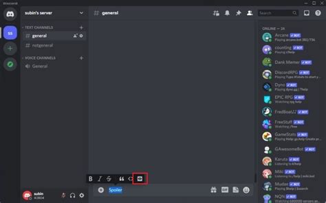 Mark Text as Spoiler on Discord Desktop/Web