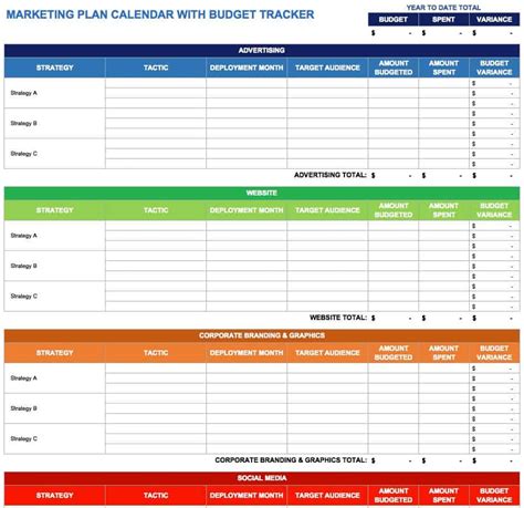 Marketing Calendar Template Excel