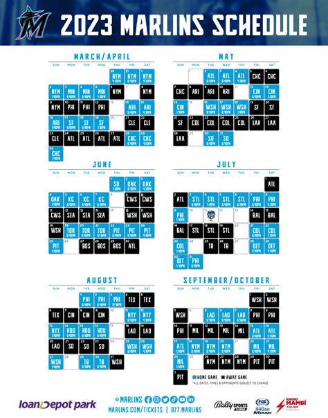 Marlins Schedule Printable