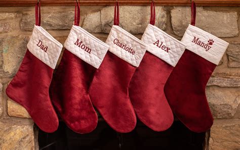 Maroon Christmas Stockings