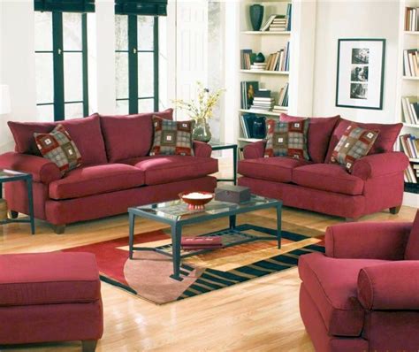 Maroon Living Room Design