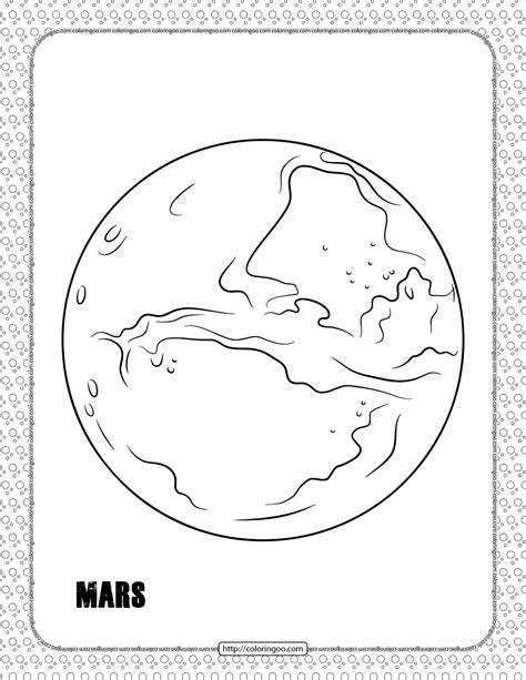 Mars Planet Coloring Pages