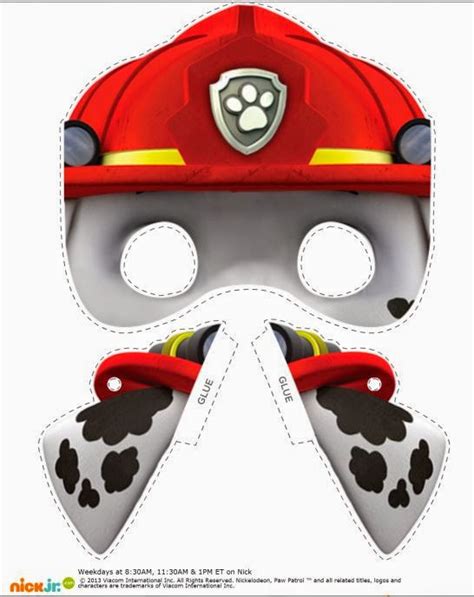 Marshall Paw Patrol Mask Printable