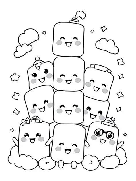 Marshmallow Coloring Pages