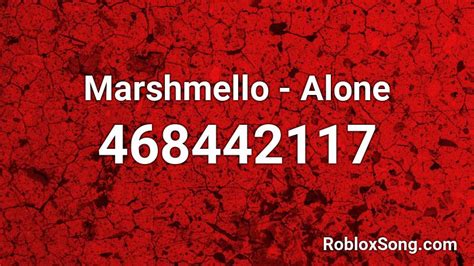 Marshmello - Alone Roblox ID