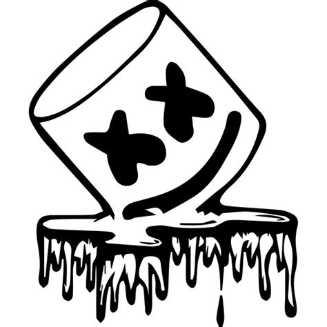 Unleash Your Creativity with Marshmello Face SVG - The Must-Have Design Element for EDM Enthusiasts!