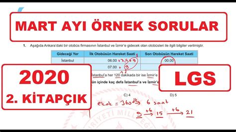 2022 Lgs Mart Ayı Örnek Sorular 8.Sınıf Matematik Dökümanları