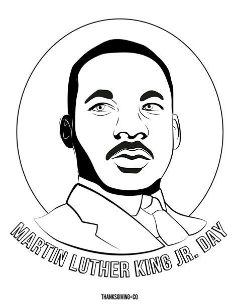 Martin Luther King Coloring Page Free Printable