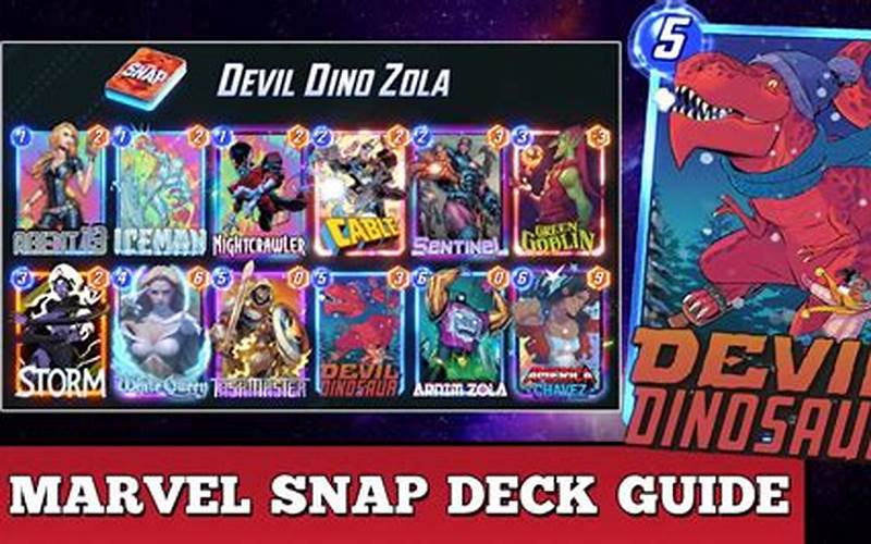 Marvel Snap Dino Deck Cards