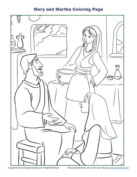 Mary And Martha Coloring Page