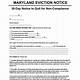Maryland Eviction Notice Template